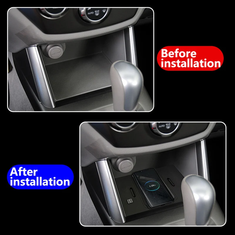 for Subaru FORESTER 2009-2012 Car Wireless Charger Center Console Smart Q-I/Magnetic Version Onboard Phone Fast Charging Pad detail image 5
