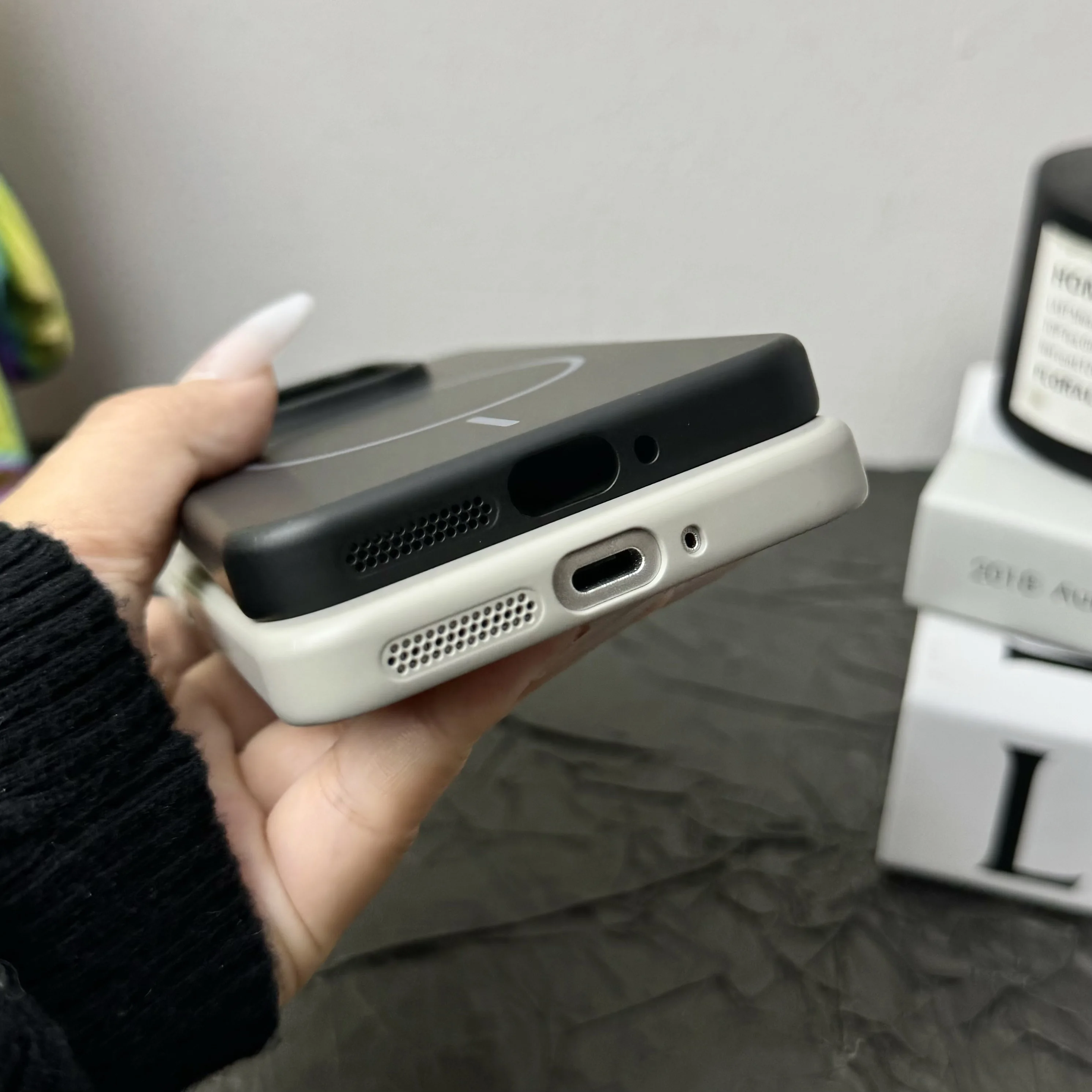 Matte Slim Hard Magnetic Case with Magsafe-Compatible Solid Back Cover