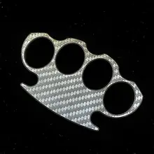 

New Carbon Fiber Key Chain Necklace Pendant Portable Broken Window Tools Finger Ring EDC Tools