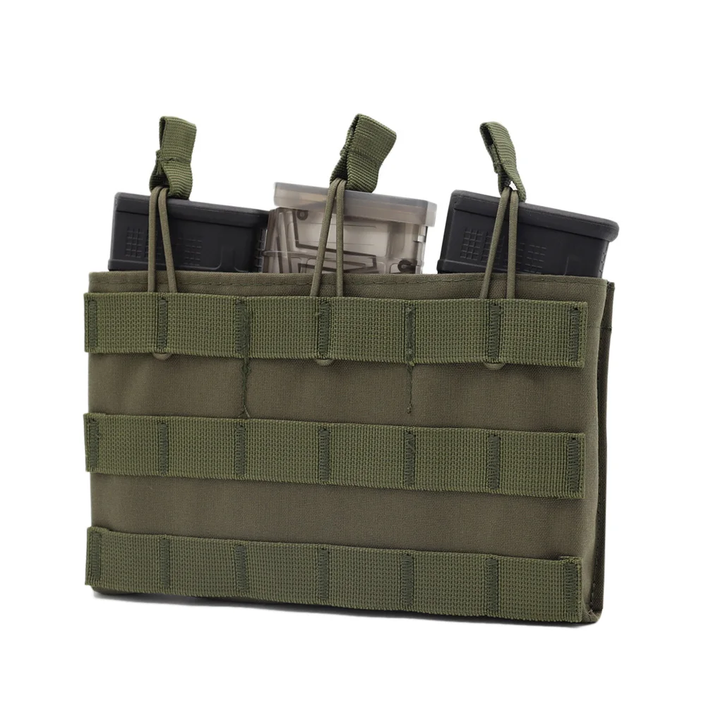 

Tactical Molle Magazine Pouch 5.56 M4 Triple Mag Pouch Hunting Airsoft Rifle Nylon Mag Pouch