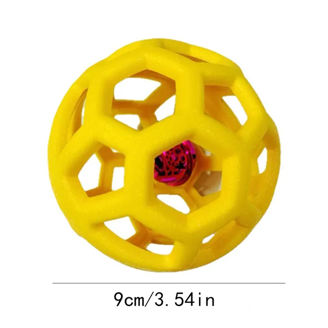 Dog Toy Ball, Pet Boredom Relief Bell Ball, Interactive Play Toy for Dogs, Fun Chew Ball with Bell 5