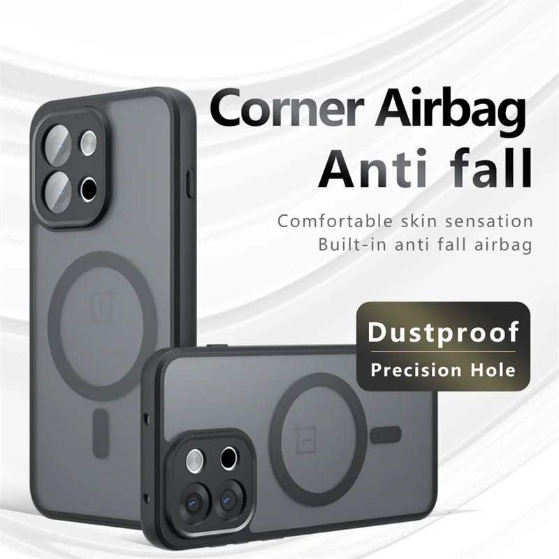 Soft Hybrid TPU+PC Clear Back Case - Shockproof Matte Anti-Fingerprint Cover