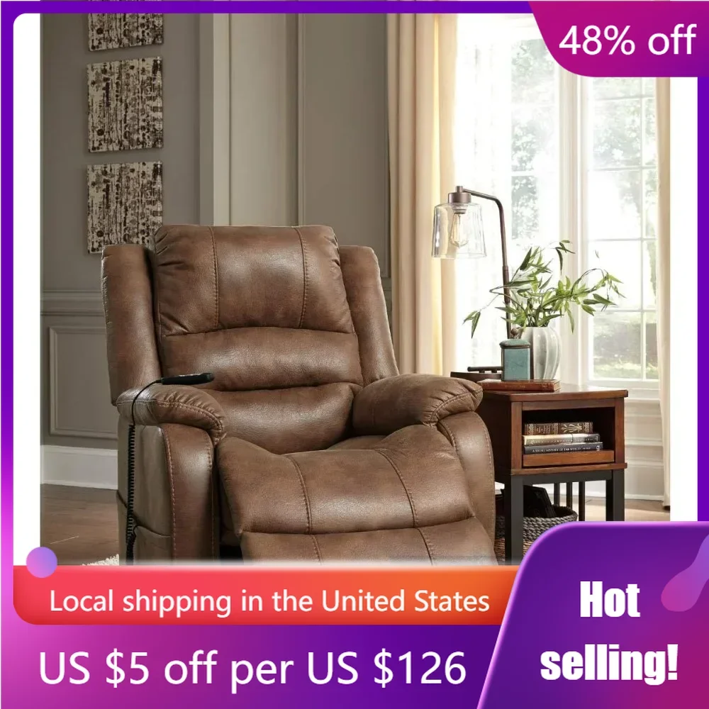 Faux Leather Electric Power Lift Recliner for Elderly Furnitures Brown Freight Free Rocking Chair Bed Daybed Folding Sofa Bed