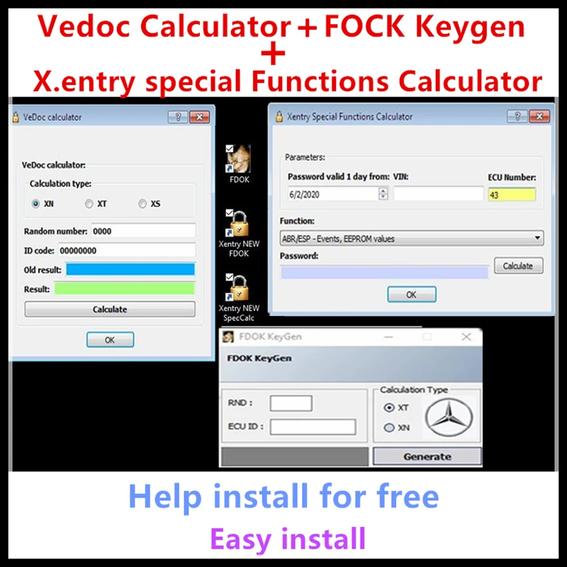 2022 Hot Sell Das Xentry Special Function Calculator+ Fdok Vedoc ...