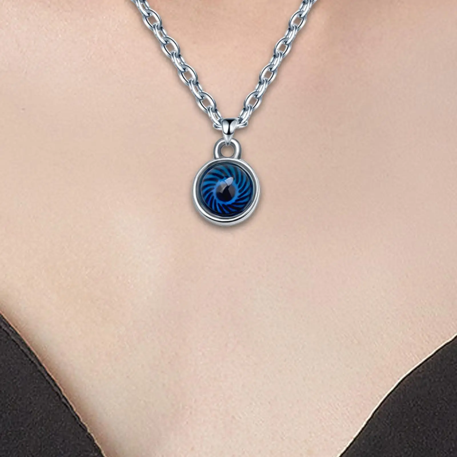 

Ожерелье меняющее Цвет аксессуары для костюма Модный кулон меняющий цвет настроения для юбилея Хэллоуина фестиваля дня рождения выпускного