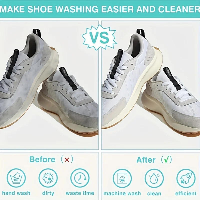 1pc Premium Chenille Microfiber Shoe Laundry Bag For Washing Machine - Anti-Deformation Shoe Care Bag Polyester Plush Lazy Shoes 6