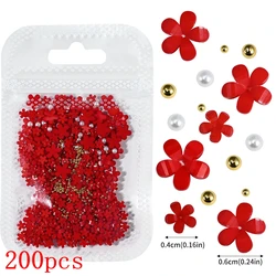 Elegant Bow Flower Nail Art Resin Decorations Set - Assorted Shapes and Charms for DIY Manicure Jewelry Creations (ZCF149 - 6)