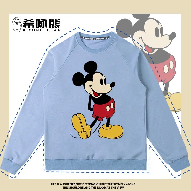 

Disney Mickey Minnie Crewneck Hoodie Couple Outfit Autumn Cartoon Coat Male Instagram Tide Cartoon Clothes