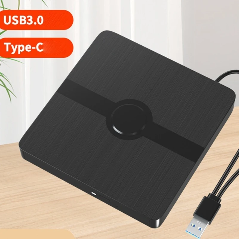 External DVD Drive for Laptop USB 3.0 Type C DVD Player for Laptop, ROM Disk Drive Portable Burners
