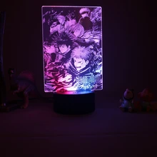 

Manga Jujutsu Kaisen Colorful Dual Lamp for Kid Bedroom Decor Birthday Gift Anime Jujutsu Kaisen Two Tone Led Light Satoru Gojo