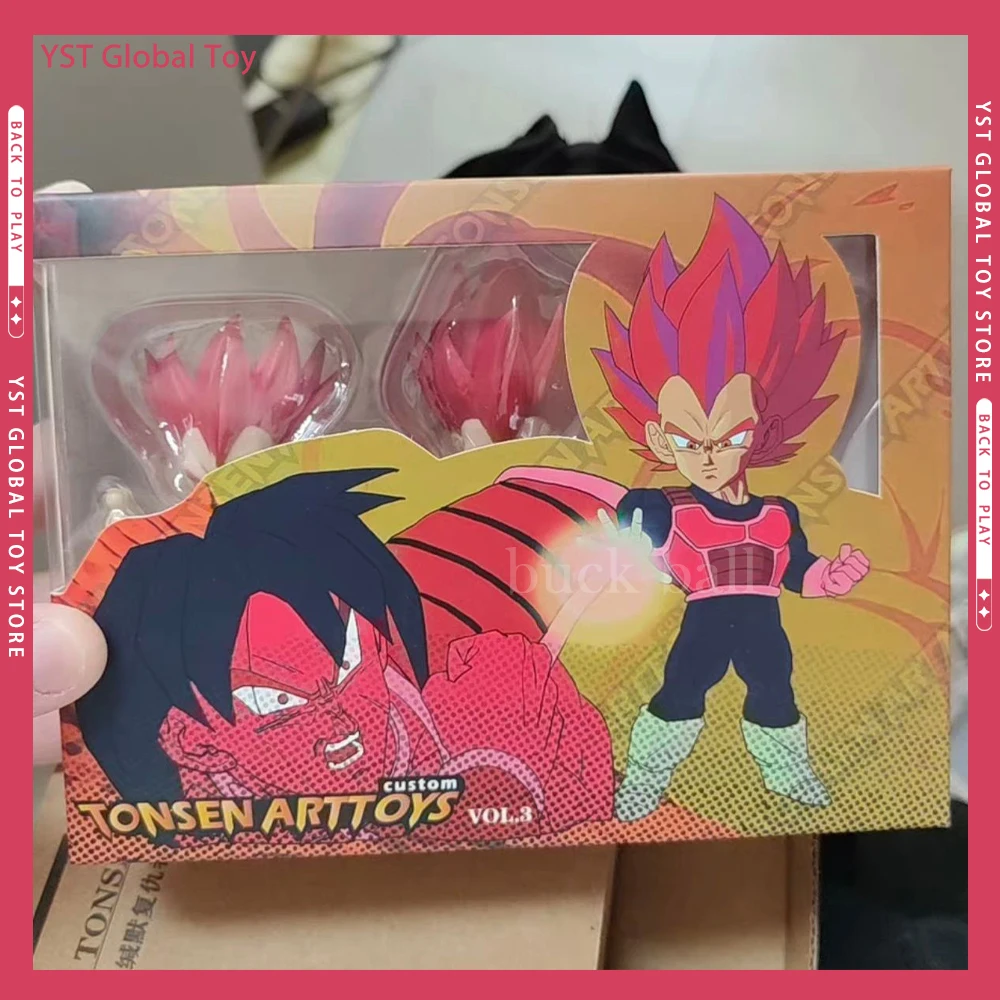 Tonsenarttoys Dragon Ball Z Vegeta Heads Anime Figure Super Saiyan Primitive Prince Berserker Action Figures Modello Bambola Giocattolo Regalo
