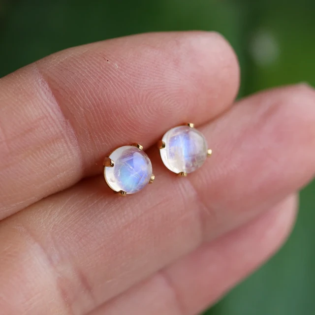 Buy March by FableStreet 925 Silver Moonstone Stud Earrings Online At Best  Price @ Tata CLiQ