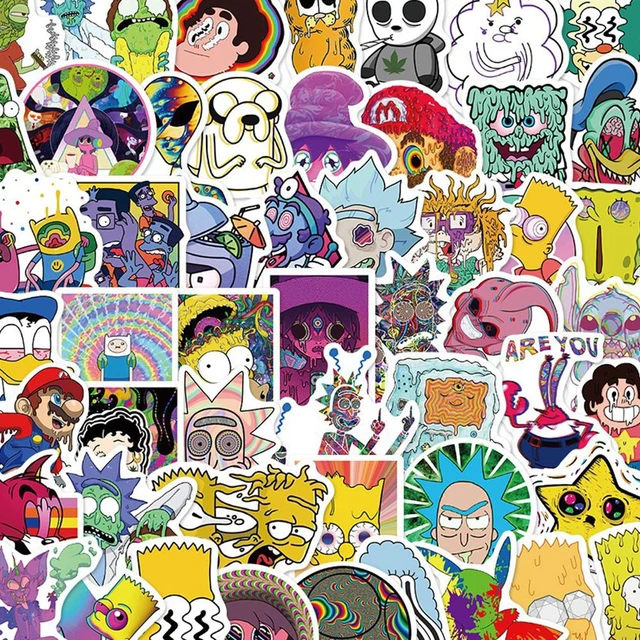 Trippy Stickers 100 PCS Psychedelic Stickers for Adults Hippie