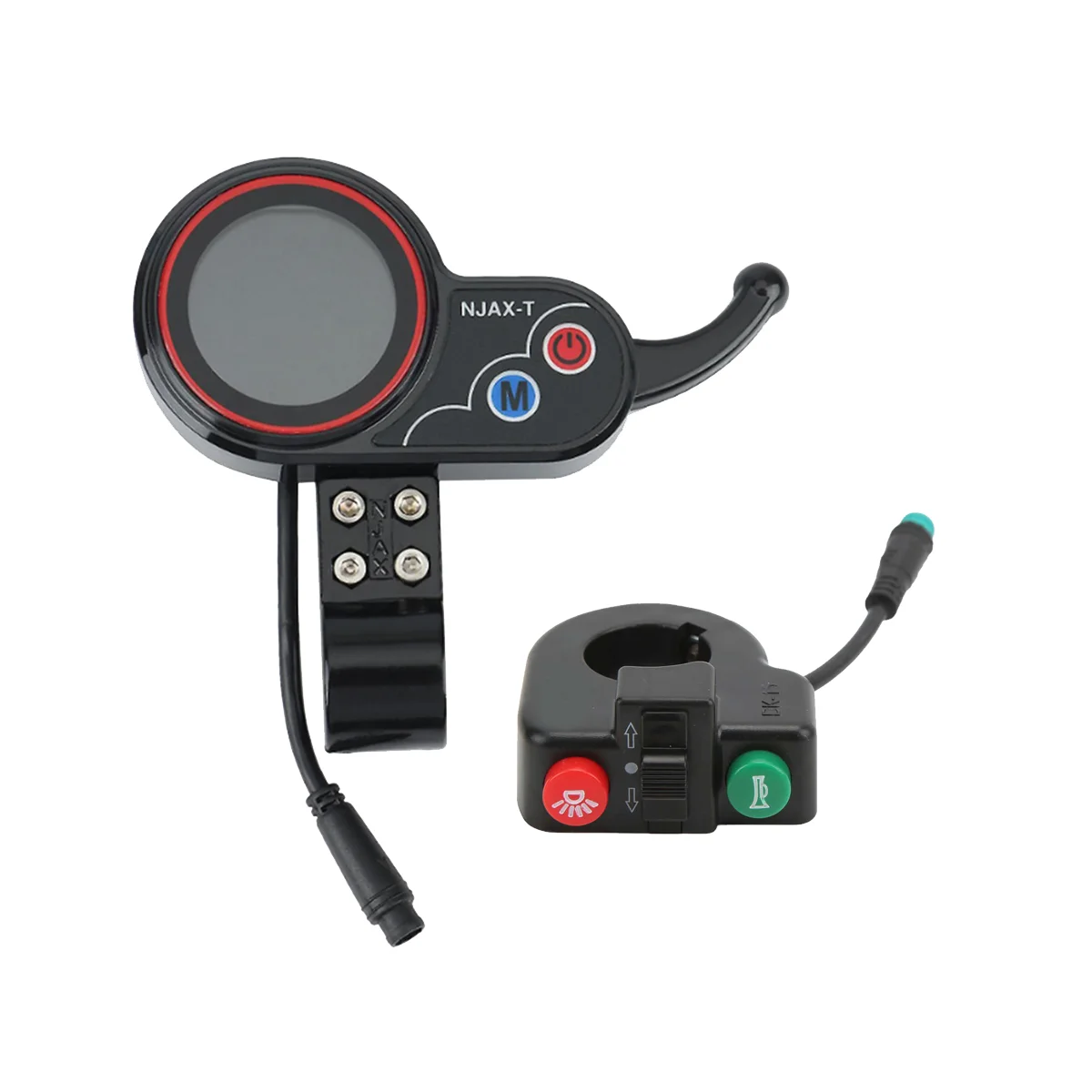 

NJAX-T Electric Scooter Dashboard Meter 36V 48V Adjustable+Switch Button 6PIN for Electric Scooter Accessories