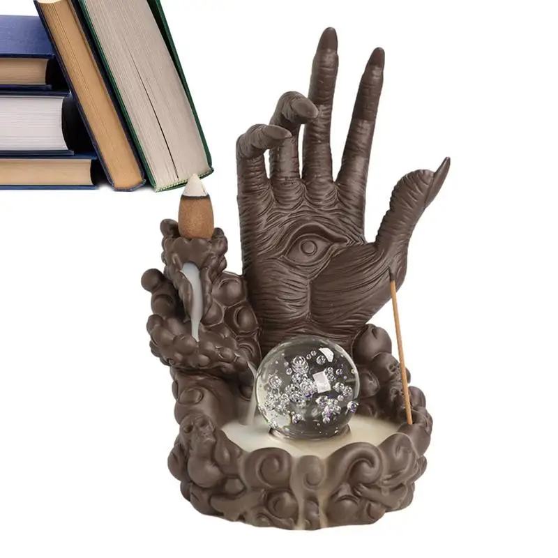 

Ручной держатель для благовоний, креативная ручная подставка для благовоний, ручная подставка для благовоний с дьявольской рукой, дизайн сглаза для