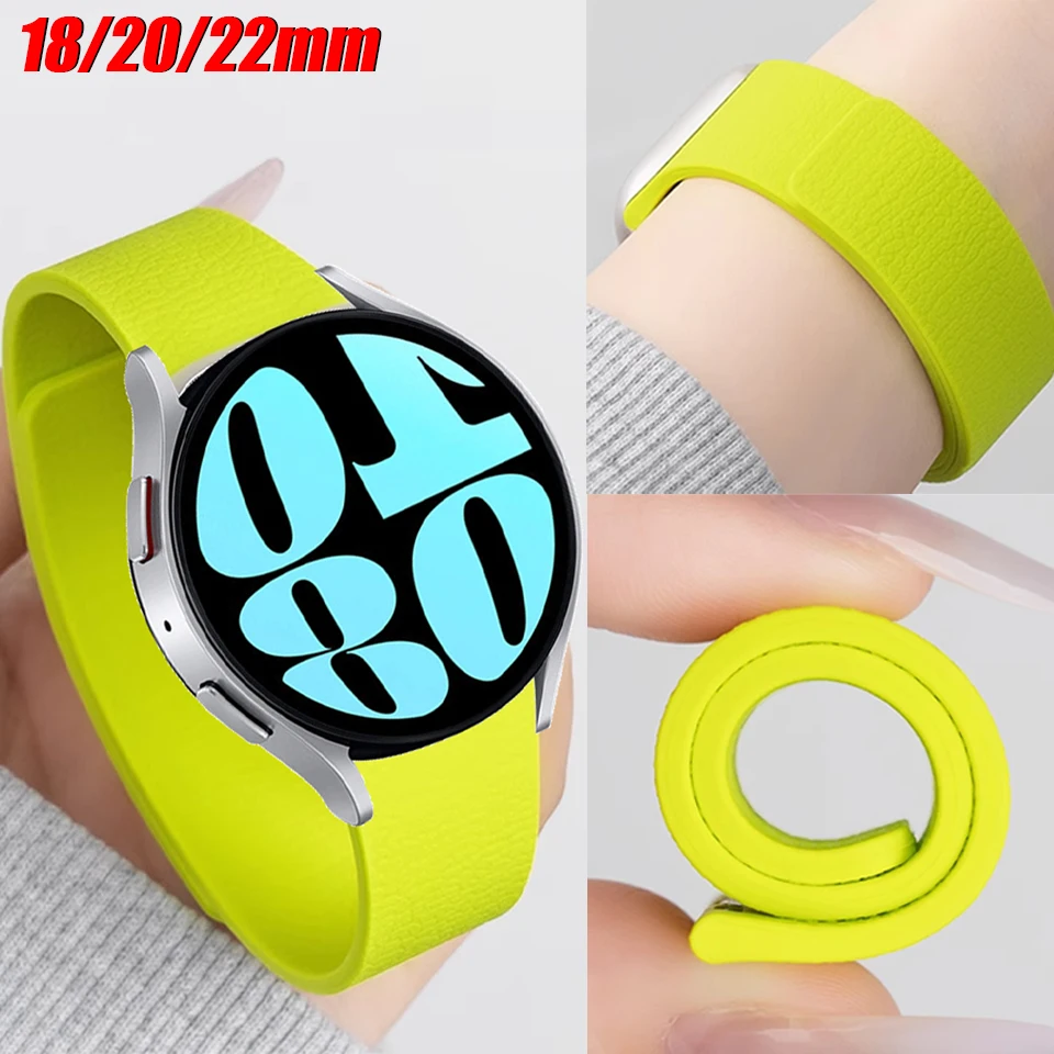Silicone Magnetic Loop Strap - Versatile & Stylish Smartwatch Bracelet