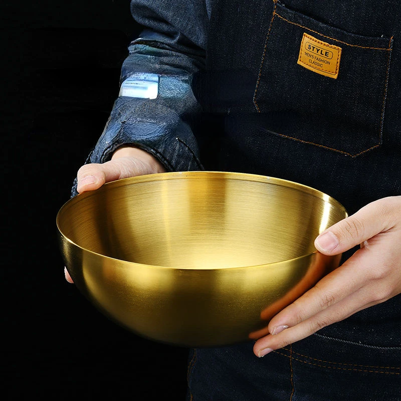 

Stainless steel salad bowl ins commercial tableware wholesale Korean Ramen fruit dessert yogurt household instant noodles bowl