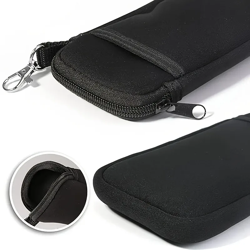 Portable Zipper Soft Glasses Case With Carabiner Sunglasses Case Zipper Eyeglass Pouch Glasses Protective Shell Bag 2 Style