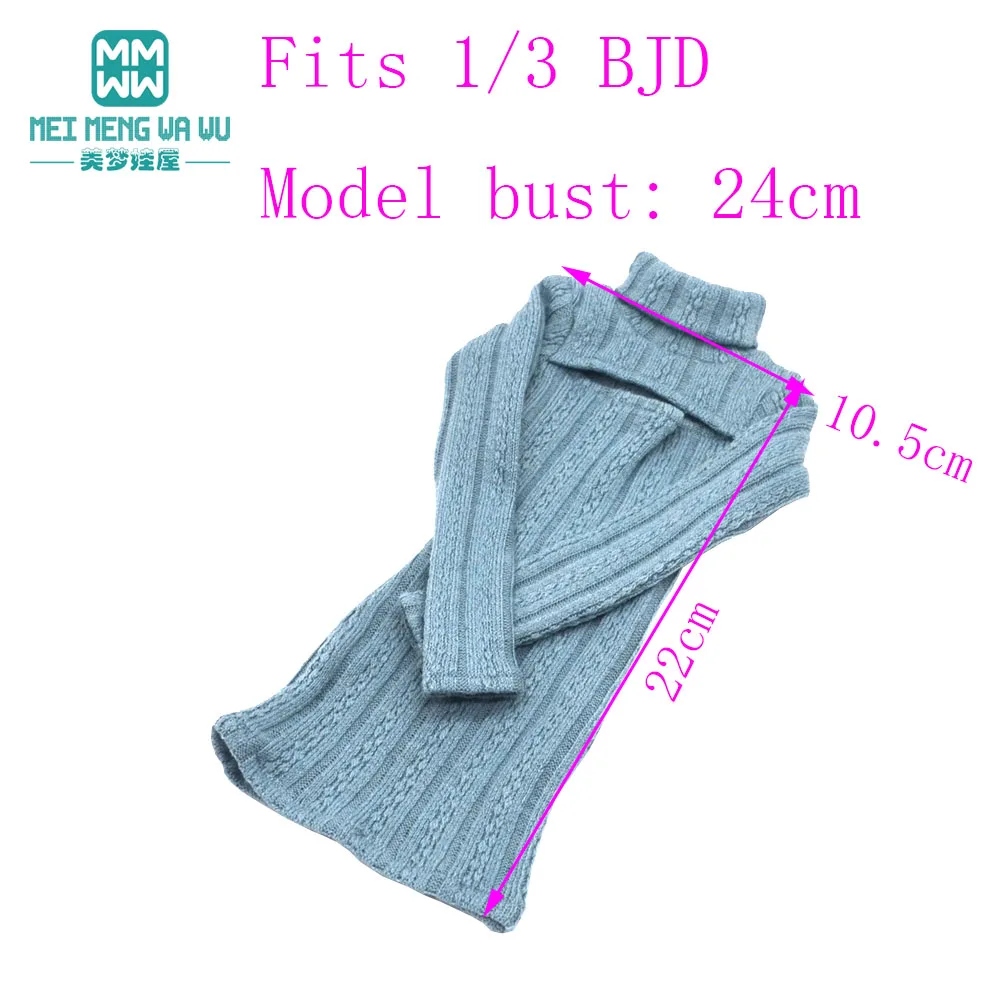 BJD Puppenkleidung für 1/4 1/3 MSD SD DD Spielzeug Gelenkpuppen Mode Twist Rollkragenpullover Kleid Mädchen Geschenk – Detail 1