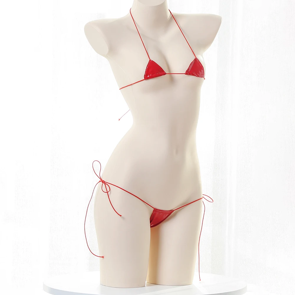 For Holiday For Vacation Halter Lace-up Lingerie Womens Lingerie Moderate Elasticity Sexy Style Sleeveless Solid Color