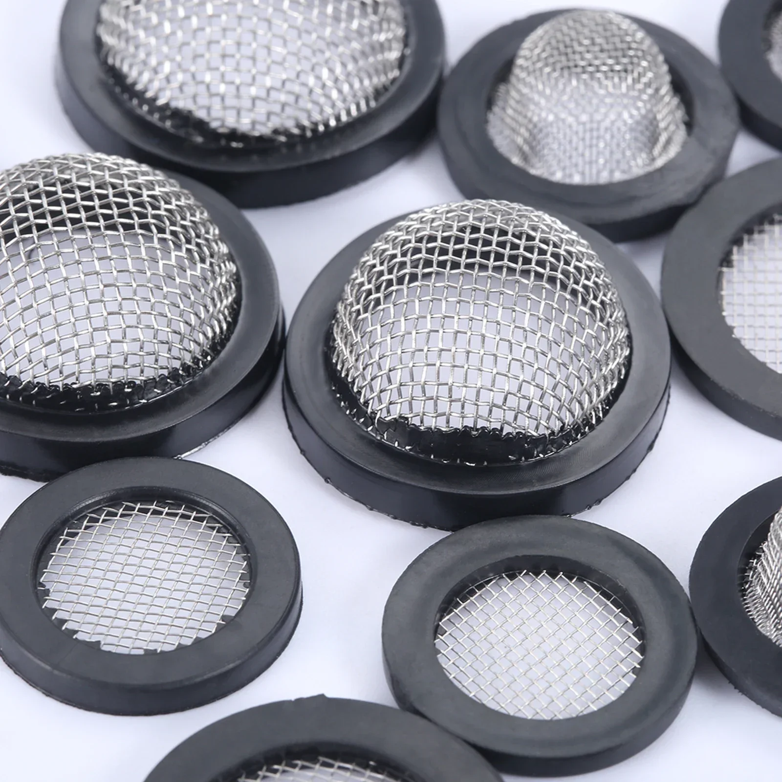 10Pcs 1/2" 3/4" O-Ring Seal Hose Gasket Rubber Washer with Net for Faucet Grommet Rubber Gasket Filter Washer Sink Strainer Tool