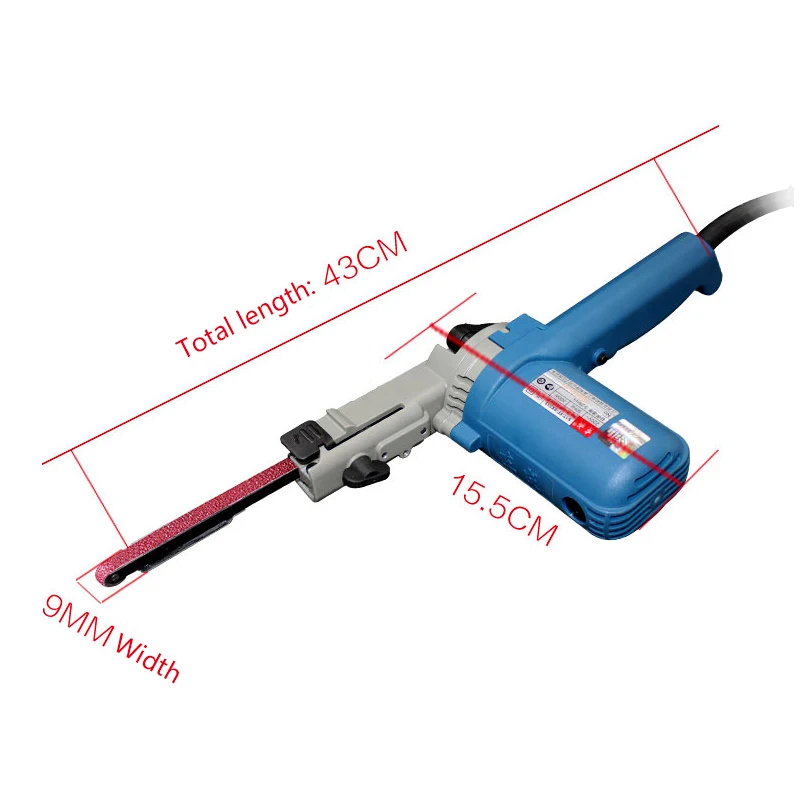 220V 500W Belt Sander Belt Grinder Angle Grinding Machine with 9x533mm Sanding Belts for Wood Metal DIY Polishing Machine 6