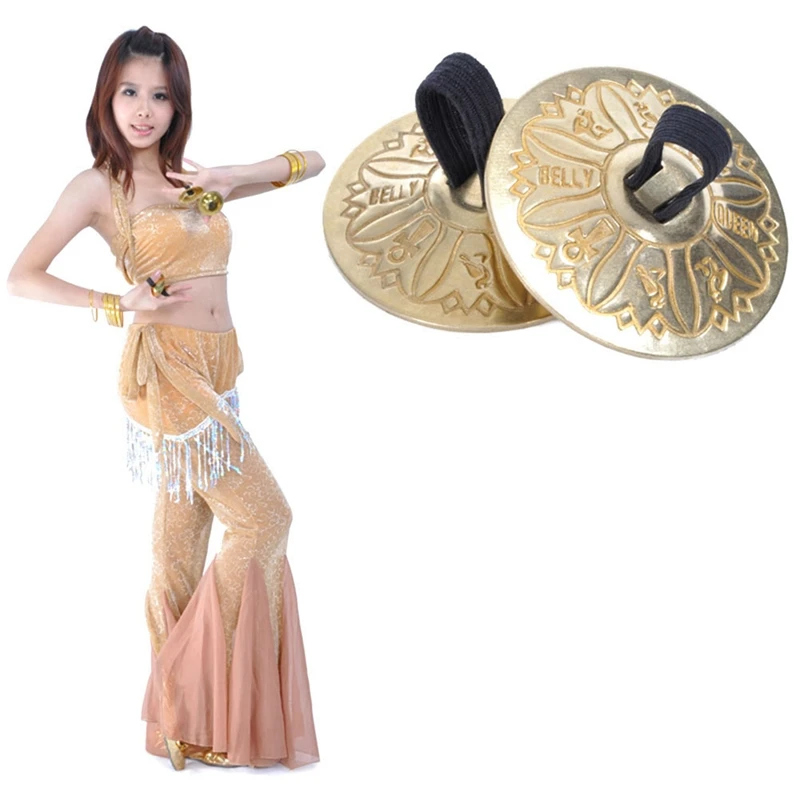 Finger Cymbals, Hand Cymbal Belly Dance Zills With Elastic Band, Percussion Music Instrument For Kids, Adults Easy Install