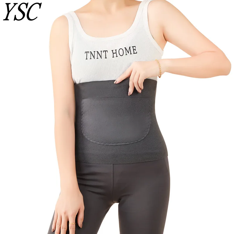 

YSC 2023 Hot Sales women's knitted Cashmere blend Waist protector Single pocket Double pocket High Quality Warm Waistband