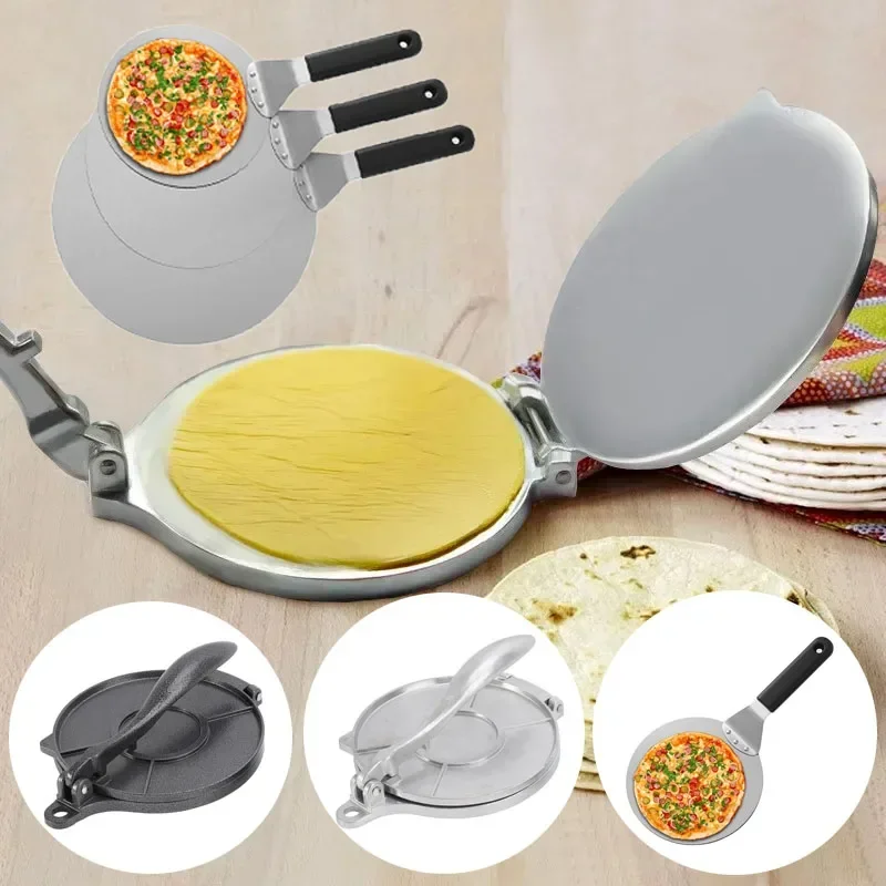 Tortilla Press 16/20cm Tortilla Press Maker Aluminium Alloy Manual Pressing Tools Kitchen Bakeware Cooking Accessories Round Pizza Spatula