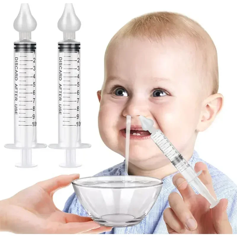 Nasal Washer Babi Nose Cleaner 2Pcs/box RhinitisNeedle Tube Baby Nasal Aspirator Cleaner Syringe Baby Nose Washing for Children