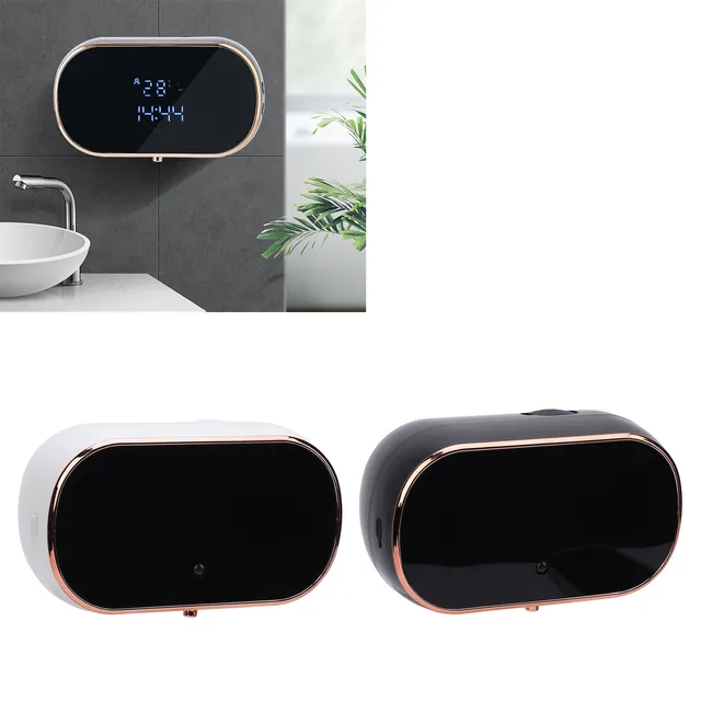 เครื่องจ่ายสบู่อัตโนมัติแบบติดผนัง ไม่ต้องสัมผัส สำหรับห้องน้ำ ห้องครัว ปรับได้ 3 ระดับ กันน้ำระดับ IPX5 1