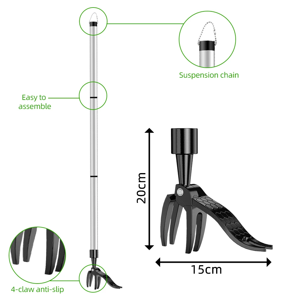 Stand Up Weed Puller Claw Tool Aluminum Alloy Weeding Head Replacement Garden Foot Pedal Digging Grass Shovel Root Remover 6