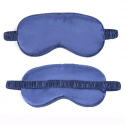 Luxurious 3D Silk Sleep Mask - Ultimate Eye Comfort for Restful Travel & Sleep (Navy blue)