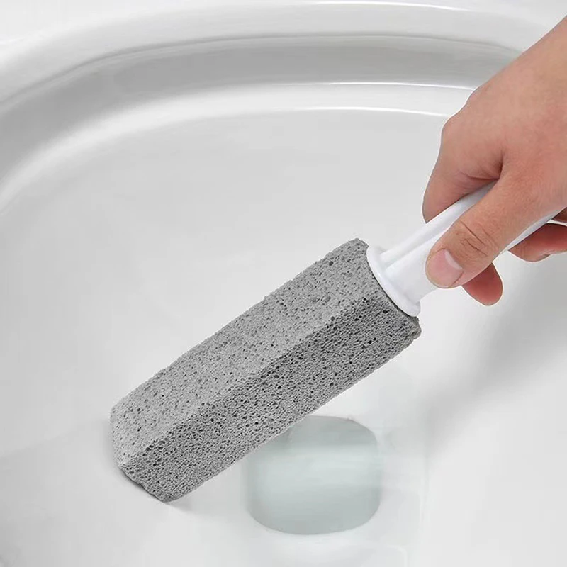 Toilet Brush Set 1PC Toilets Cleaner Stone Natural Pumice Stone Toilets Brush Quick Cleaning With Long Handle Bathroom Gadgets