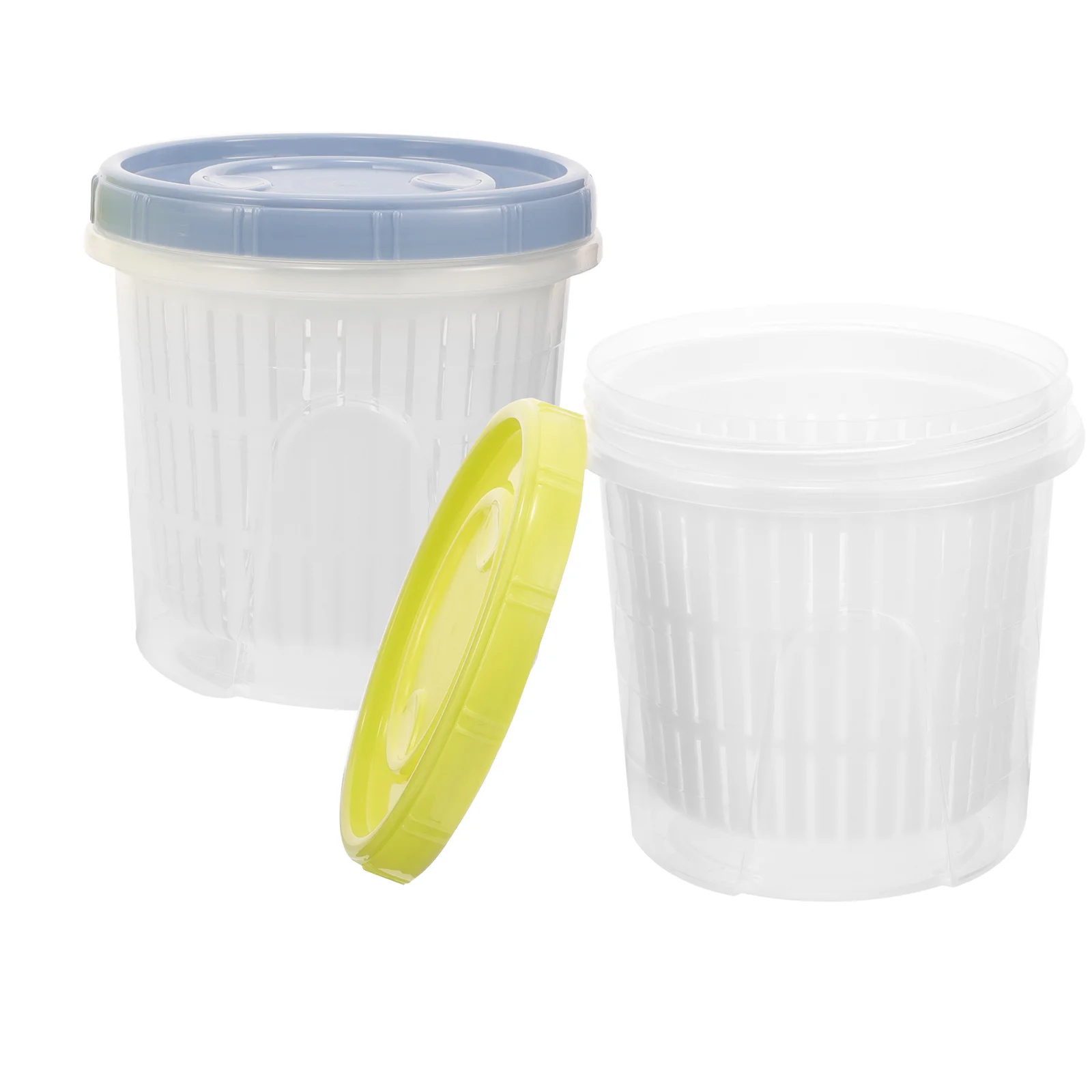 

2 Pcs Airtight Strainer Small Olive Pickle Containers Canister Multifunction Sealed Food Jar with Pp Storage Fermentation