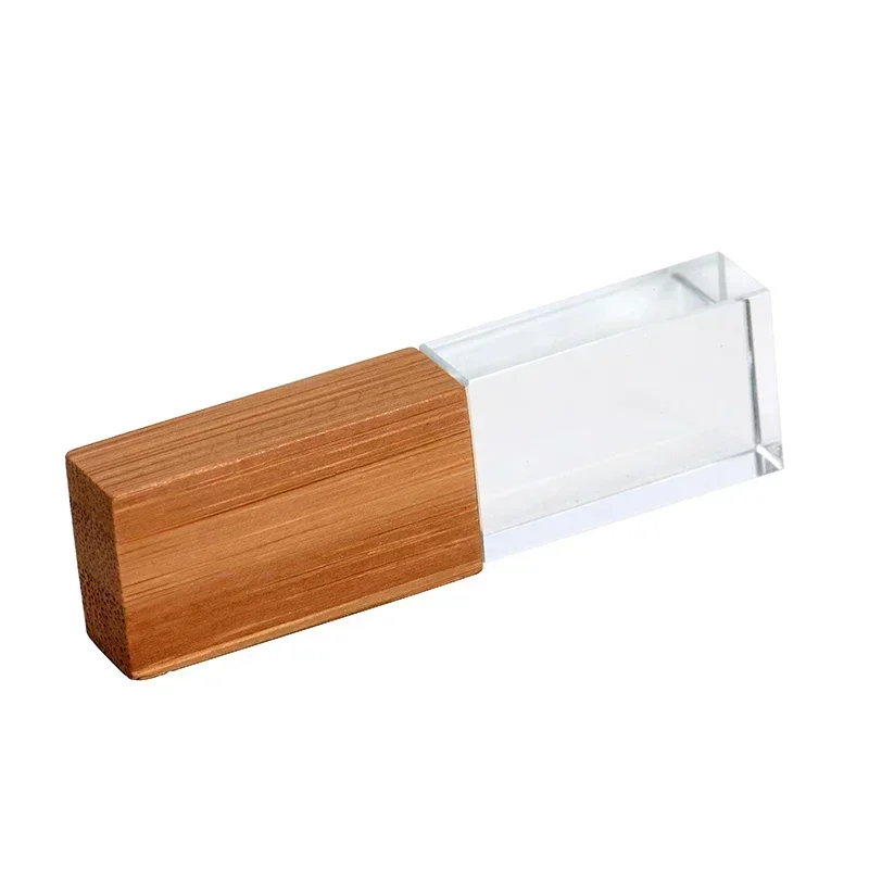 JASTER Crystal Wooden USB Flash Drive - Elegant Wedding Gift Memory Stick