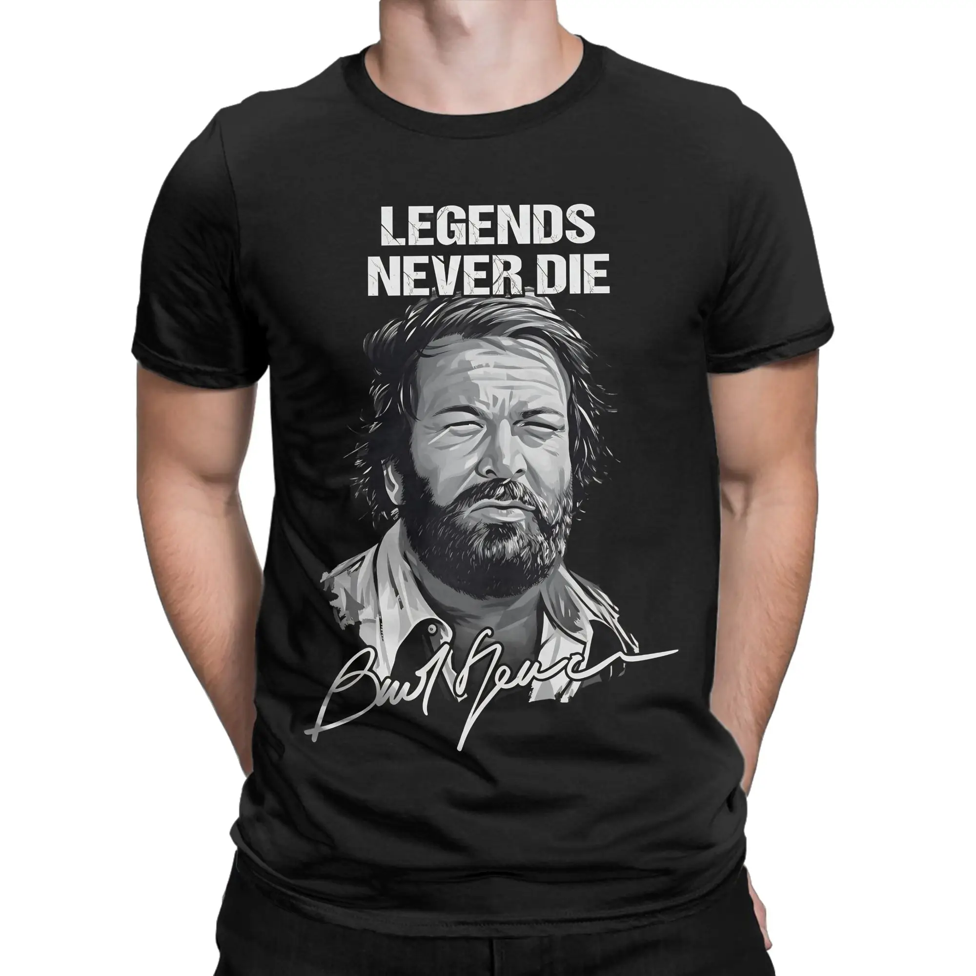 Sign Bud Spencer Banana Joe T-Shirt 90er Jahre Film Kreativ 100 % Baumwolle T-Shirts Rundhalsausschnitt Kurzarm T-Shirts Erwachsenenkleidung