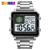 SKMEI 2033 Metal Waterproof LED Luminous Casual Square Clock Style Digital Watch reloj hombre Rectangle Men's Electronic watches 1