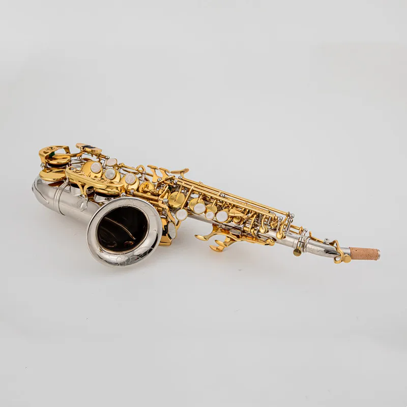 SC-9937 Bb Soprano Saxophone Silver Plated A golden key