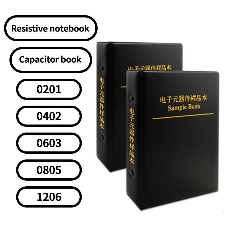 0201 0402 0603 0805 1206 SMD Capacitor Sample Book Component Book