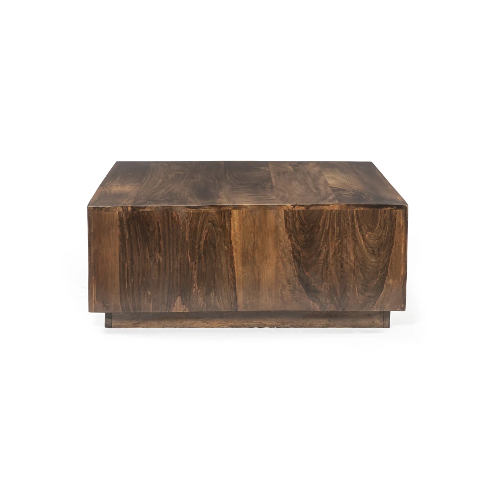 Solid Wood Coffee Table - Low Profile Design for Modern Living Spaces 4