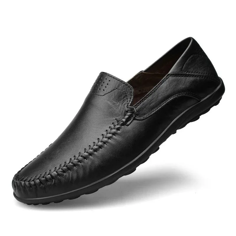 Genuine Leather Men Shoes Casual Italian Mens Loafers Moccasins Luxury Brand Formal Slip on Male Boat Shoes Zapatos De Hombre 3