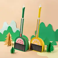 Small Broom With Dustpan Combo Set Fruit Design Broom Little Housekeeping Helper Set House Cleaning Tools For Boys And Girls 1