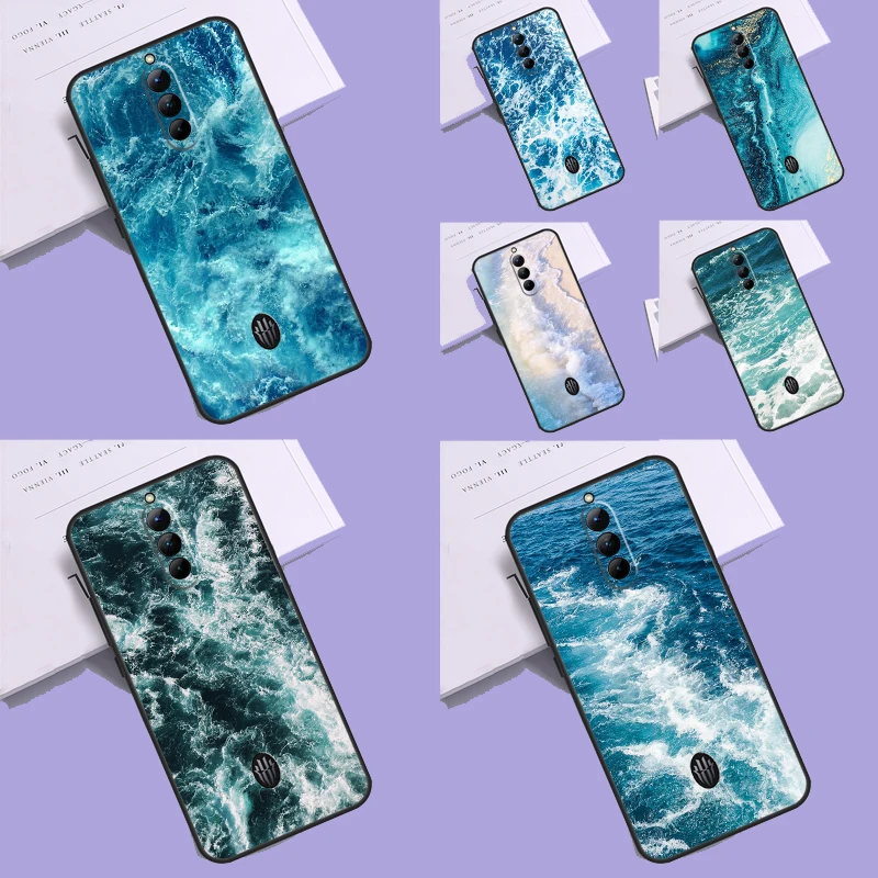 Custodia Blue Sea Ocean Waves Per Zte Nubia Red Magic 8S Pro 8 Pro Plus 6 7 Pro 6S 7S Pro 5S 5G 6R Cover Posteriore Shell