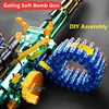 Gatling Chain Action Soft Bomb Gun 115CM Large Size Electric Burst EVA Soft DIY Assembe Chain Soft Bullet Gatling Heavy Machine 2
