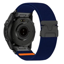 Quick Fit Parachute Nylon Strap - Adjustable 20/22/26mm Band - Quick Fit 22mm (Midnight Blue)