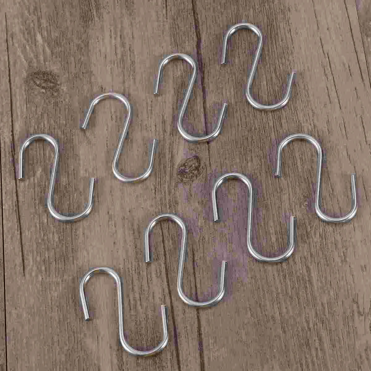 

Stainless Steel S Shaped Hooks Kitchen Spoon Pan Pot Utensils Hangers Clasp Over The Door Closet Clothes Rack Tool