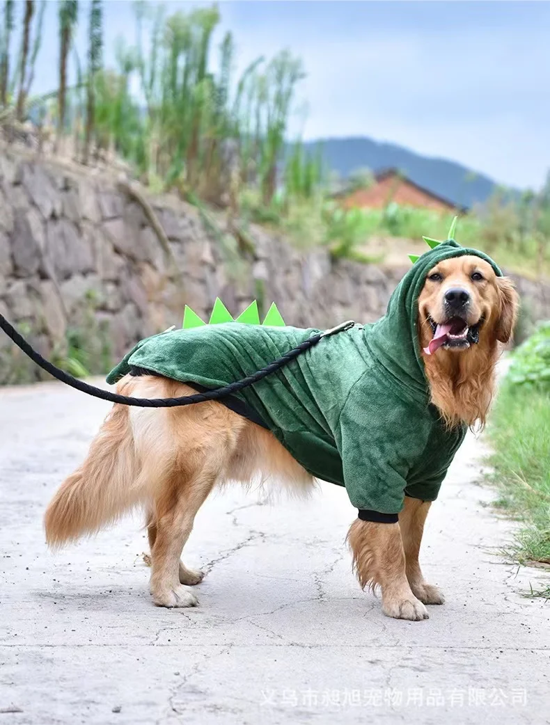 Large Dog Clothes Dinosaur Pet clothing Winter Warm Medium Large Dogs Autumn Winter Pet Items