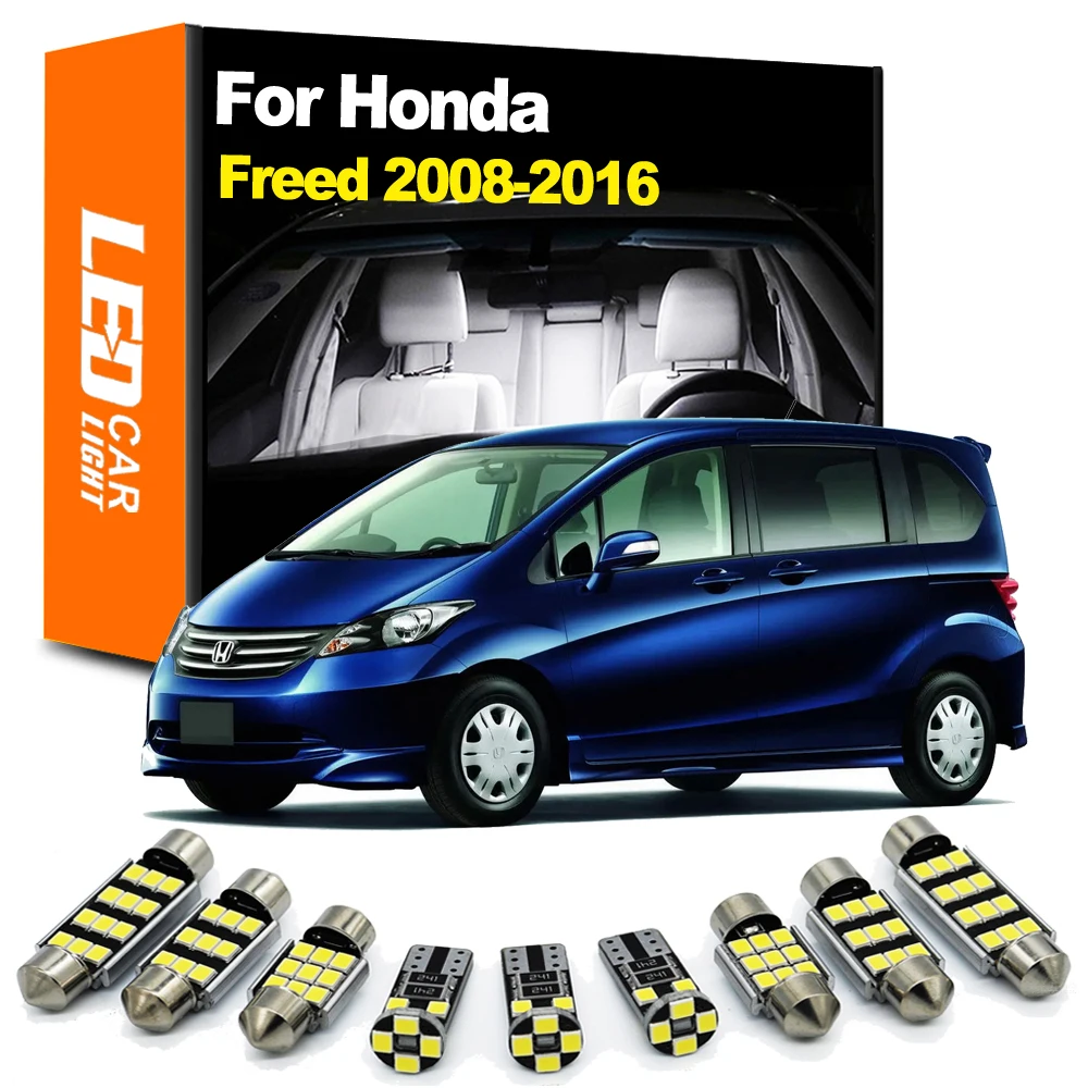 

Zoomsee 11Pcs Bulb For Honda Freed 2008-2012 2013 2014 2015 2016 Car Dome Reading Trunk Canbus Vehicle Interior LED Light Kit