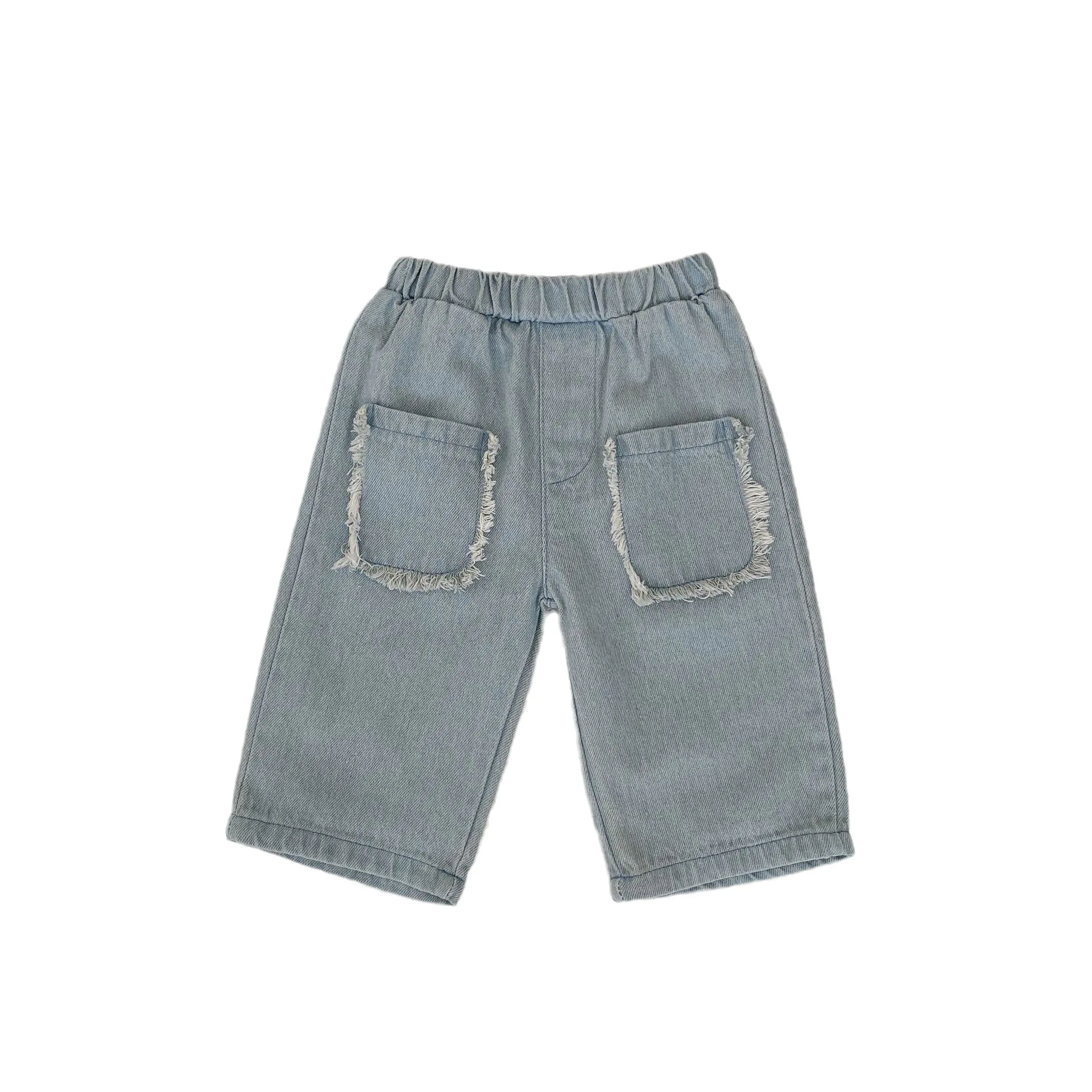 Kids Trousers Baby Toddler Boy Girl Denim Cotton Pants